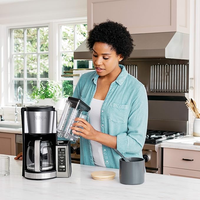 Ninja 12-Cup Programmable Brewer CE251 Coffee Maker 60 oz Black/Stainless Steel (Renewed)