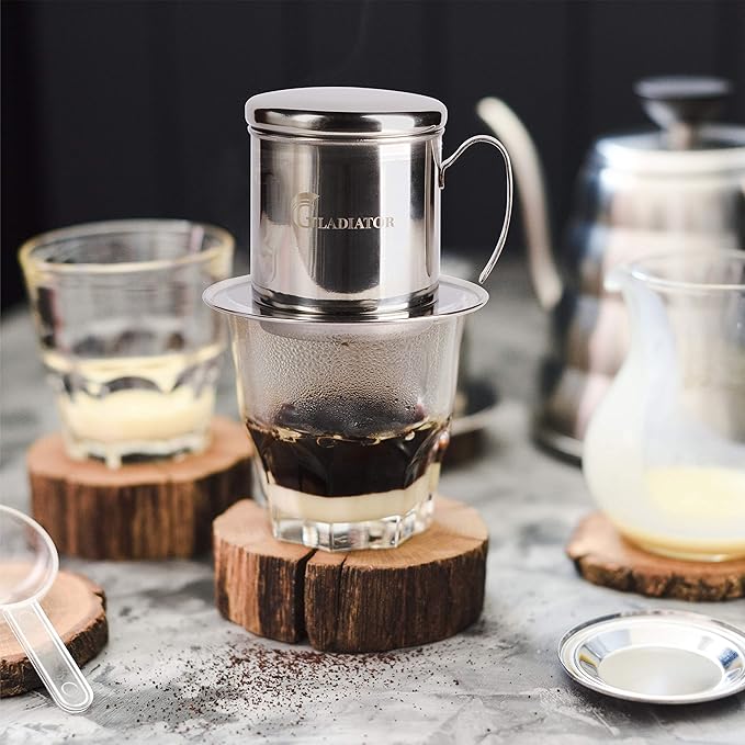 Vietnamese Coffee Maker Filter Phin Small French Press Portable Cup Single Serve Coffee Makers Gift for coffee lovers