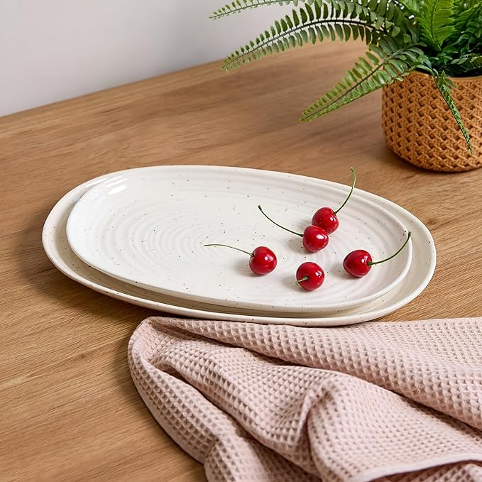Sango Siterra Artist's Blend 26-Piece Stoneware Dinnerware Set for 4 Ceramic Plates and Bowls Sets with Mugs and Platters Perfect for Everyday Dining