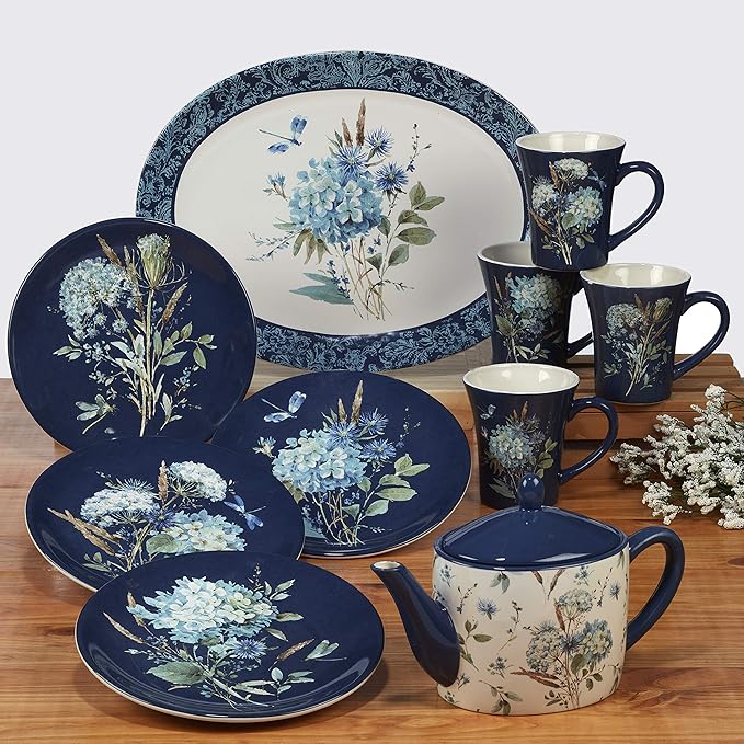 Certified International Bohemian Blue 16 pc Dinnerware Set Service for 4