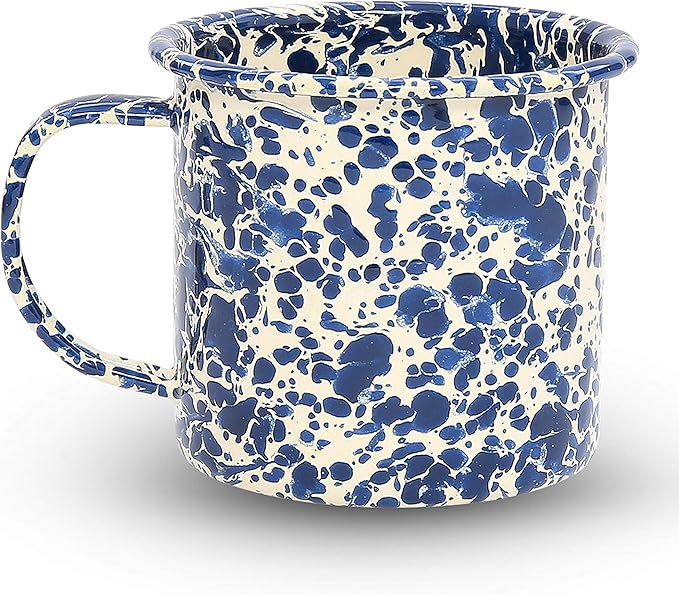 Enamelware Starter Set 16 piece Navy/Cream Splatter