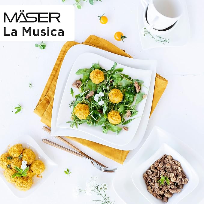 M盲ser La Musica Series 30 Piece Combi Set for 6 People Porcelain Dinnerware Set