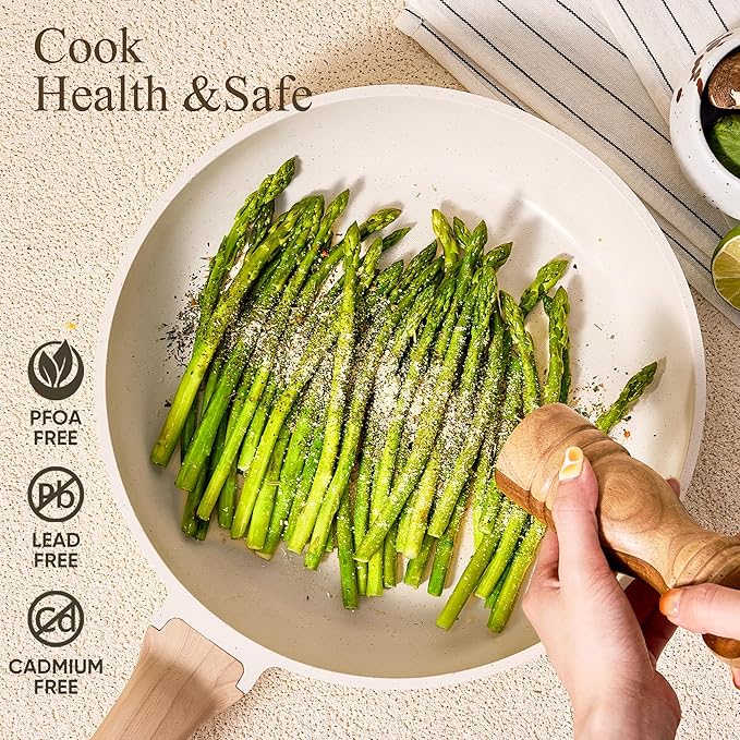 CAROTE 14 Pcs Pots and Pans Set NonstickCookware Set Kitchen Cooking Set with Utensil and Pan Protectors