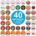 Crazy Cups Flavored Coffee Pods Variety Pack for Keurig K Cups Brewers Assorted Flavored Coffee Sampler 40 Count