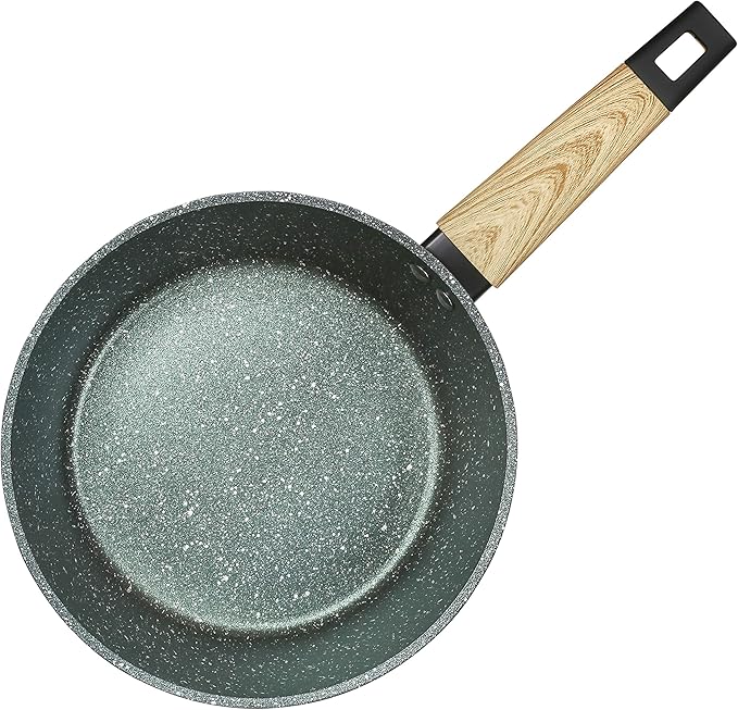 3 Quart Granite Nonstick Saucepan Cookware Set (Induction Compatible) (Forest Green)