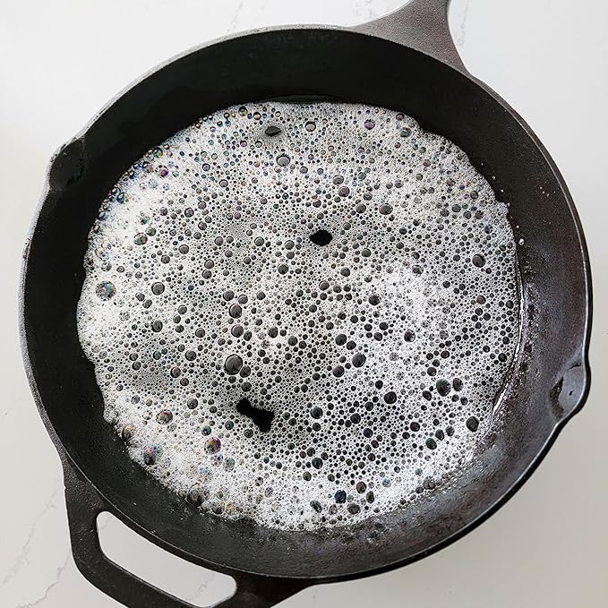 CARON &amp DOUCET - Ultimate Cast Iron Set: Seasoning Oil Cleaning Soap &amp Restoring Scrub | 100% Plant-Based &amp Best for Cleaning Care Washing Restoring &amp Seasoning Skillets Pans &amp