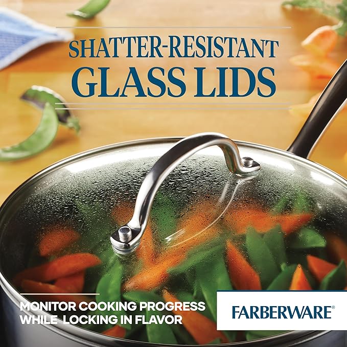 Farberware Millennium Stainless Steel Nonstick Cookware Set 10-Piece Pot and Pan Set Stainless Steel