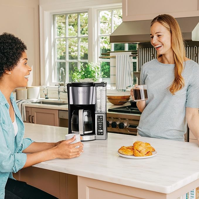 Ninja 12-Cup Programmable Brewer CE251 Coffee Maker 60 oz Black/Stainless Steel (Renewed)