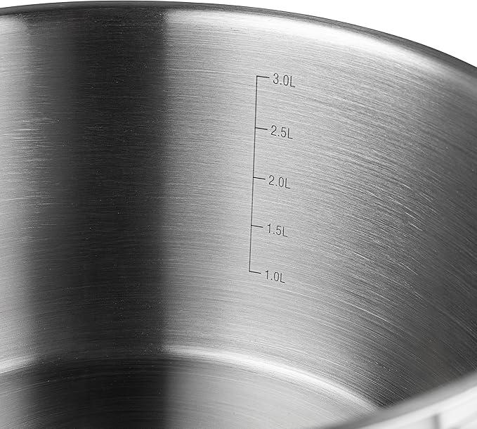 FLORINA Aluminium Pot (4.1 L) 24 cm I Cooking Pot with Glass Lid I Soft-Touch Handle and 3-Layer Coating I Non-Stick Coating I Ideal for Induction Hobs Gas Hobs and Electric Hobs