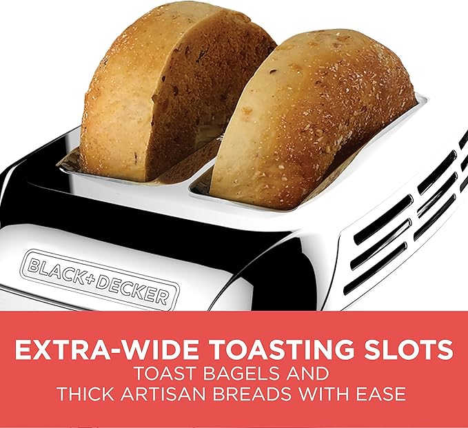 BLACK+DECKER 2-Slice Toaster Rapid Toast Stainless Steel TR3500SD