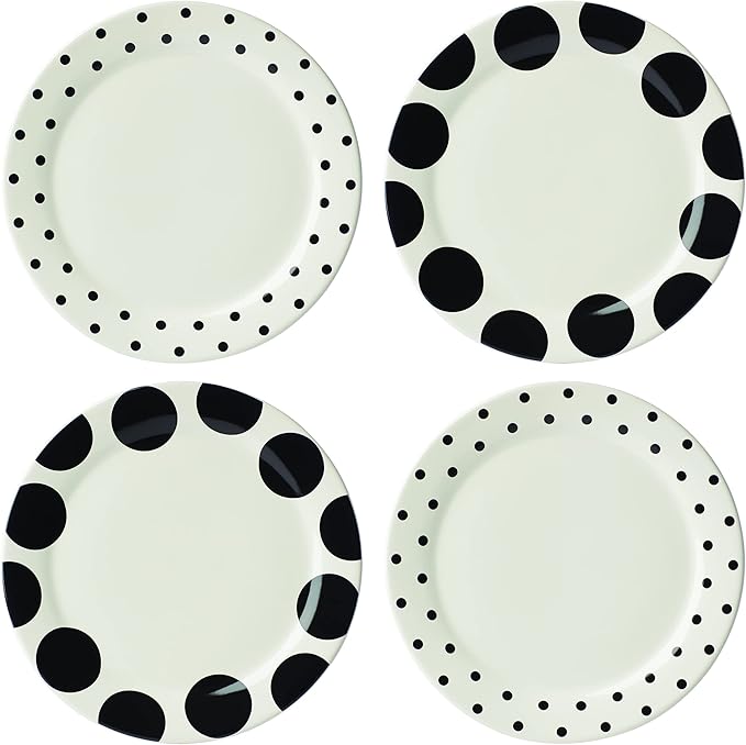 Kate Spade New York Dot Assorted Dinner Plates Set Of 4 7.95 White