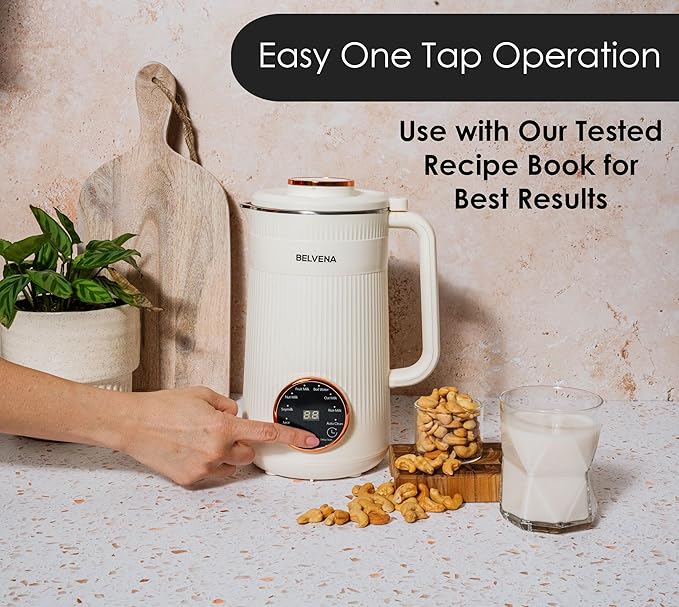 All-In-One Bundle Nut Milk Maker Machine – Includes 4 Storage Bottles Labels &amp Measuring Set 32oz Capacity 8 in 1 Function Soy Milk Maker Machine Automatic Stainless Steel Almond Nut Oat Rice