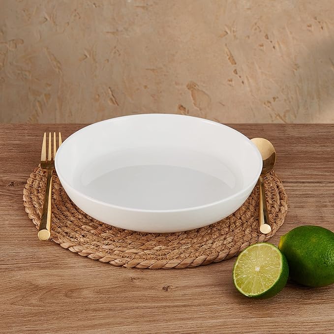 Mikasa Samantha Bone China Lightweight Chip Resistant Set of 4 Pasta Bowls Set 9 Inch