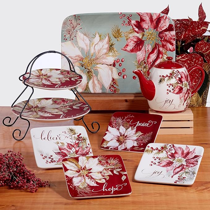 Certified International Winters Joy 16 Piece Dinnerware Set Service for 4
