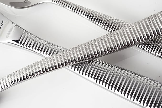 Fortessa Ringo 18/10 Stainless Steel Flatware Serving Fork Silver