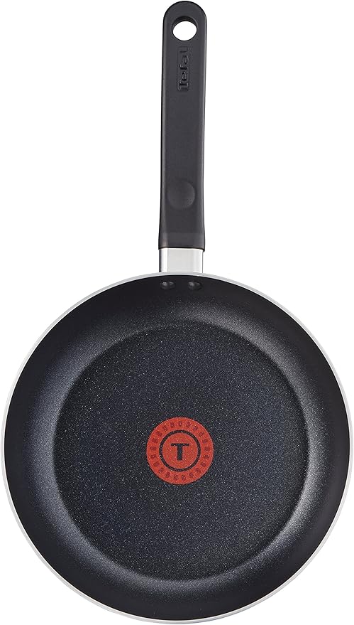 Tefal Essential 5-Piece Non-Stick Cookware Set: 3 Saucepans (16/18/20CM) with Lids 2 Frying Pans (20/24CM) Compatible with All Hobs Except Induction Black - B472S545