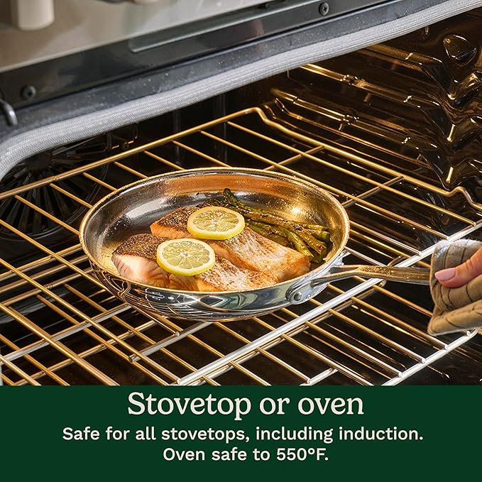 Cuisinart Chef’s Classic 11-Piece Stainless Steel Pots and Pans Set Cookware Set Compatible with Induction Electric Gas Cooktops Aluminum Core for Even Heat Cool Grip Handles Dishwasher Safe