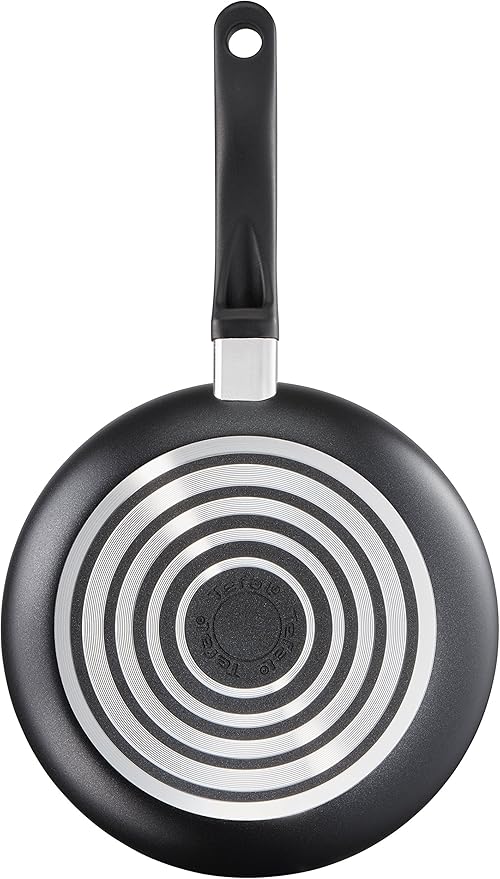 Tefal Essential 5-Piece Non-Stick Cookware Set: 3 Saucepans (16/18/20CM) with Lids 2 Frying Pans (20/24CM) Compatible with All Hobs Except Induction Black - B472S545