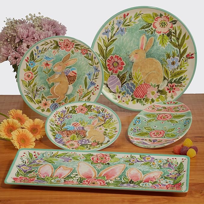 Certified International Joy Of Easter 12 Piece Melamine Dinnerware Set Service For 4