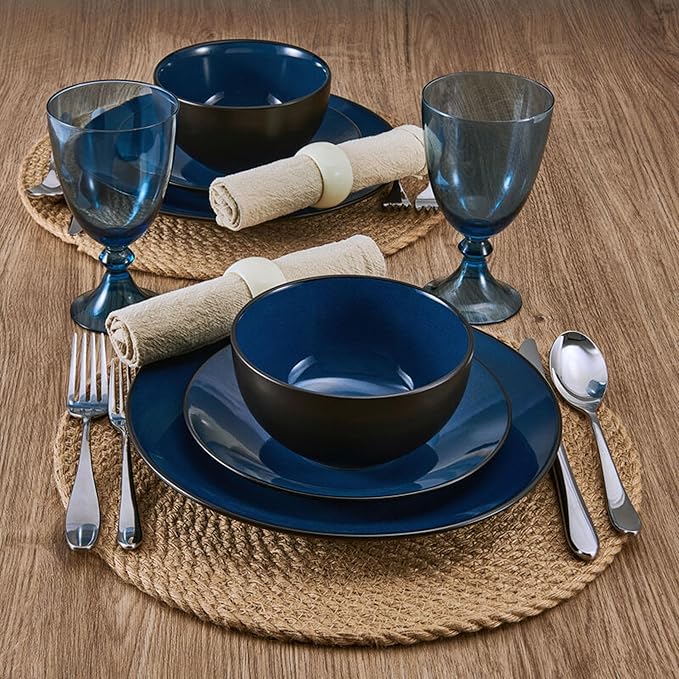 Pfaltzgraff Lucy 12 Piece Dinnerware Plate and Bowl Set Service for 4