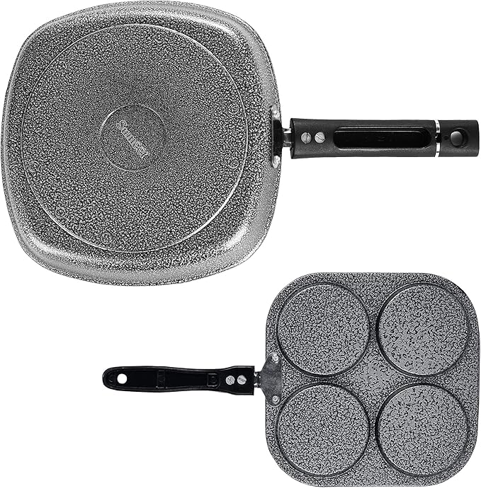 Sumeet NonStick Lacag Cookware Set (Grill Pan-22cm Dia + Mini Multi Snack Maker - 4 Cavity -19.5cm)
