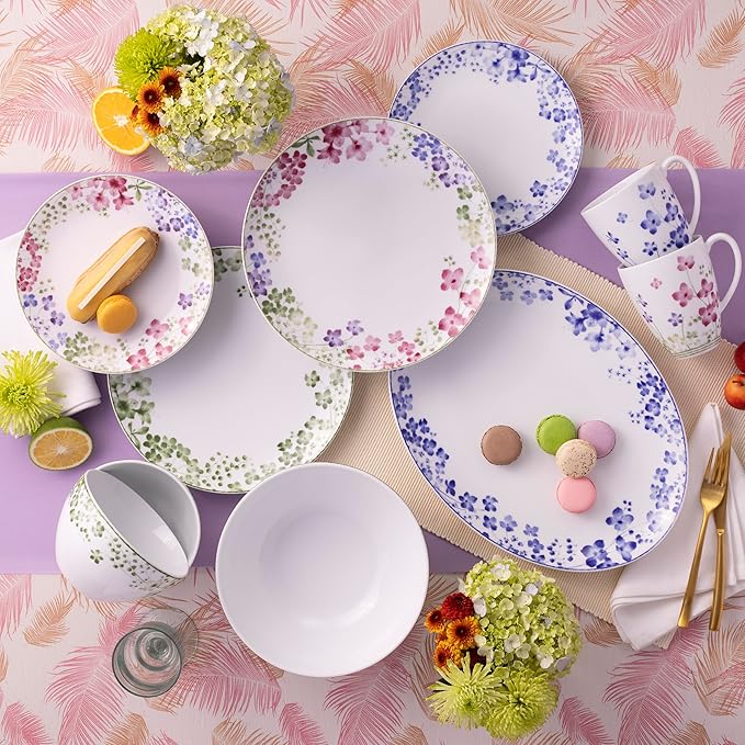 Noritake Bloomington Road Green 4-Piece Place Setting Serving for 1