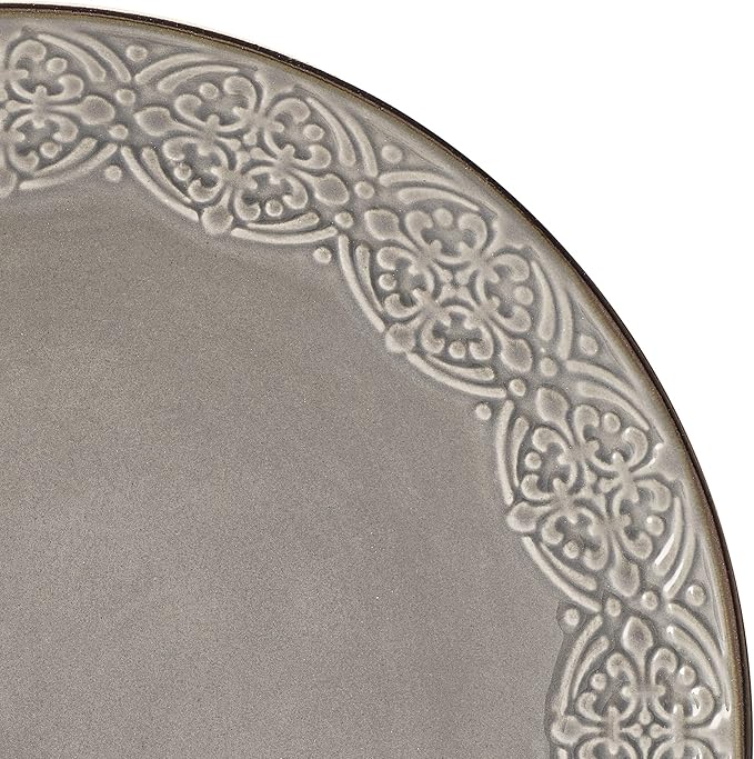 Pfaltzgraff Emma 12 Piece Dinnerware Set Service For 4 Gray