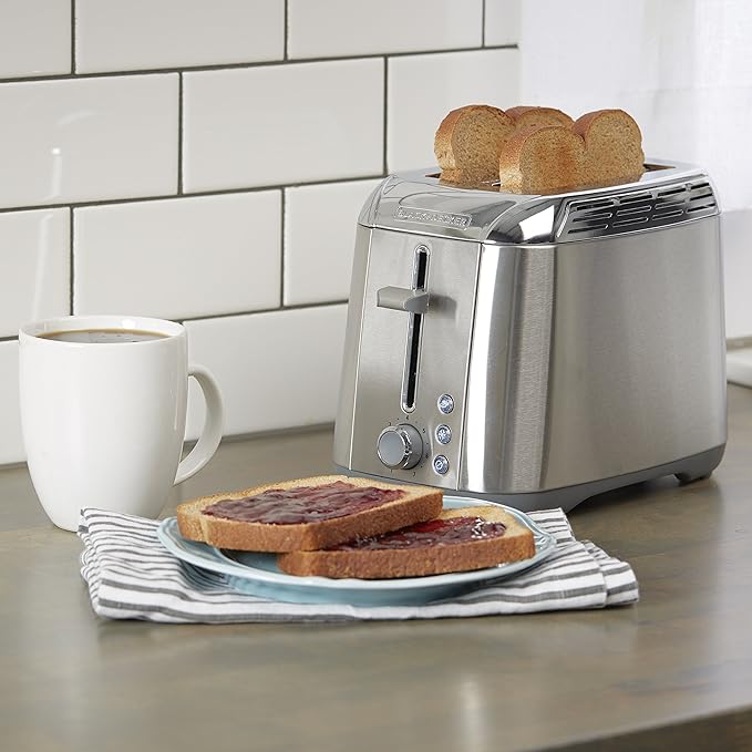 BLACK+DECKER 2-Slice Toaster Rapid Toast Stainless Steel TR3500SD