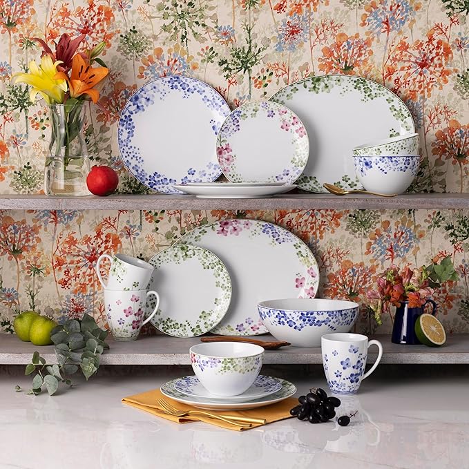 Noritake Bloomington Road Green 4-Piece Place Setting Serving for 1