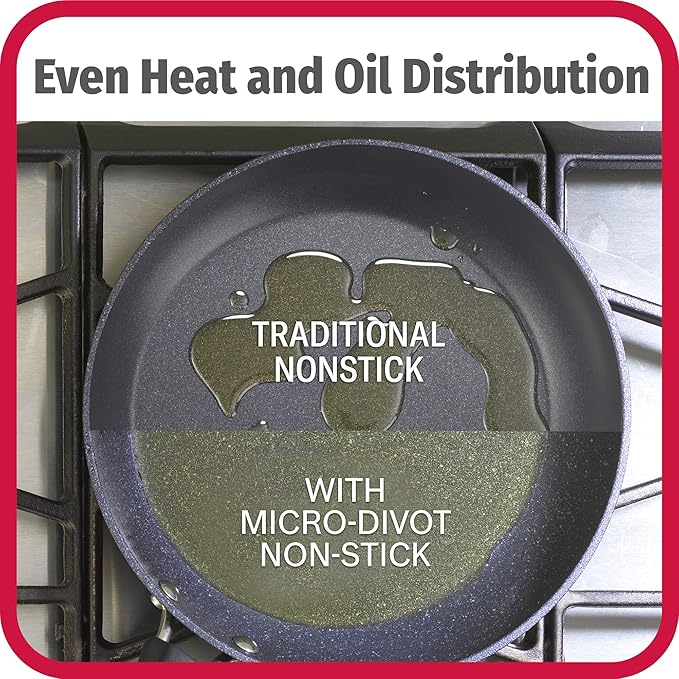 GoodCook 3-Piece Micro-Divot Nonstick Aluminum Fry Pan Set with Silicone Handles Includes 8 10 and 12 Fry Pans Long-Lasting Nonstick Superior Cooking Ergonomically Designed Easy to Clean