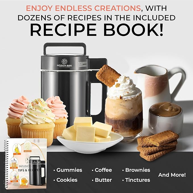 Infusion Buds Butter Infuser- Herbal Butter Maker Machine | Herbal Butter &amp Oil Infuser Machine. Includes Decarb Box and Tons of Accessories
