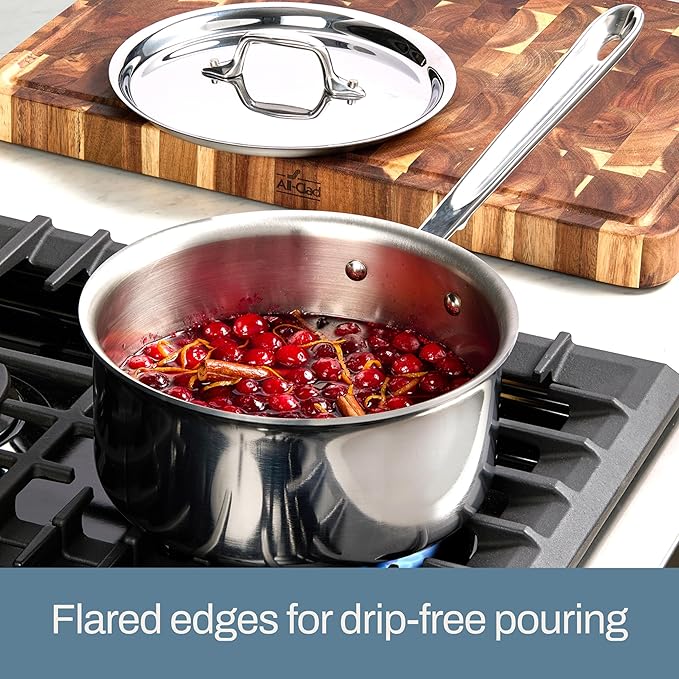 All-Clad D3® Stainless Steel 10 Piece Cookware Set- Made in USA- Includes Frying Pans Saucepan Sautépan Stockpot - Professional Grade -Oven Safe &amp Induction Compatible