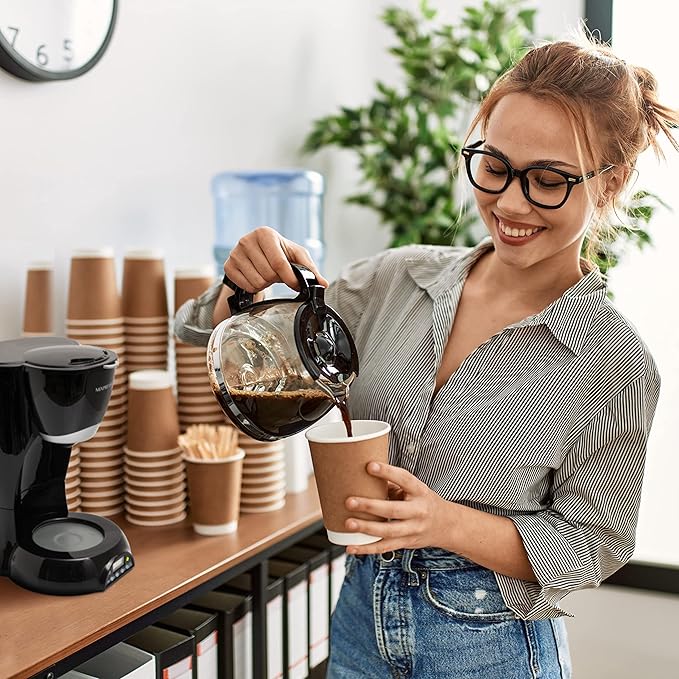 Mixpresso 8-Cup Drip Coffee Maker Programmable Coffee Pot Machine Including Reusable &amp Removable Coffee Filter Black Electric Coffee Maker