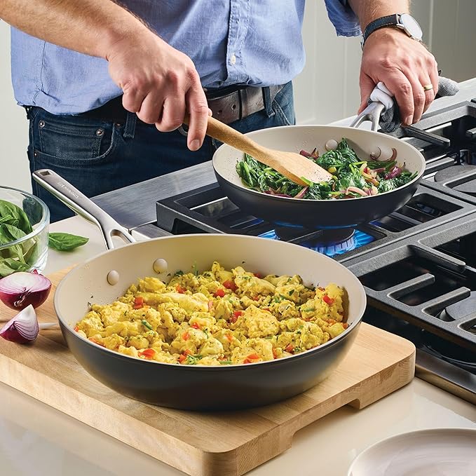 KitchenAid Hard Anodized Ceramic Nonstick Cookware Pots and Pans Set 9 Piece - Matte Black