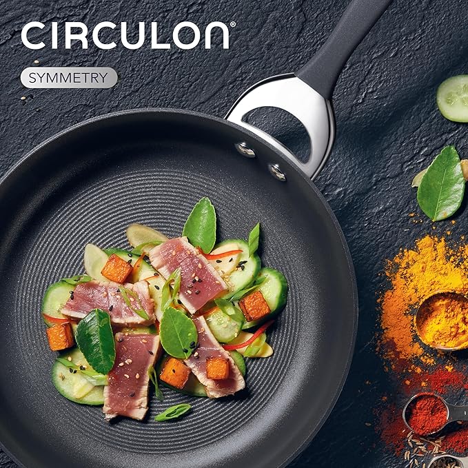 Circulon Symmetry Hard-Anodized Nonstick Frying Pan 8.5-Inch Black
