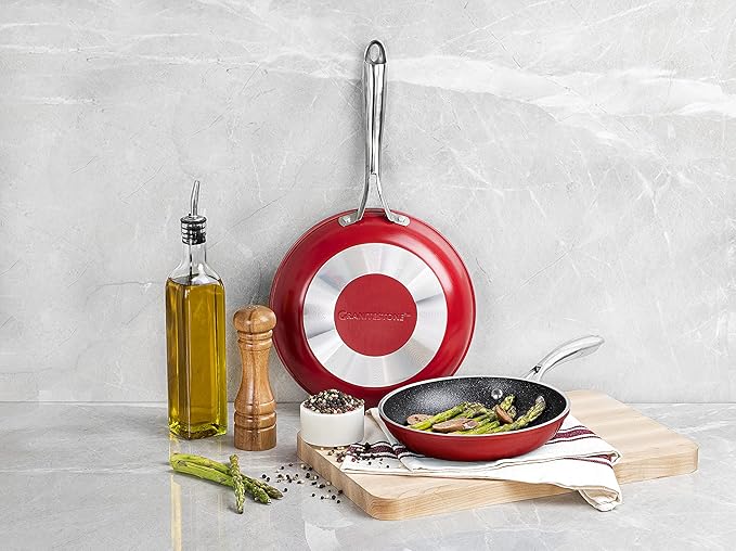 Granitestone Cookware Set Large Red