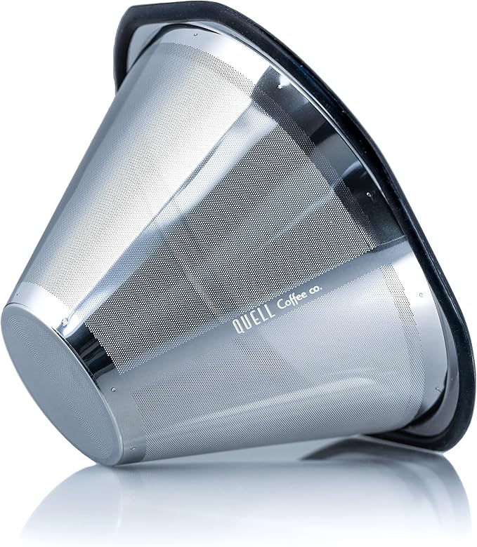 Quell Reusable Coffee Filter for Kalita 185 Pour Over Coffee Drippers and OXO 8 Cup Single Serve Coffee Makers: Stainless Steel Alternative - Brew Without Paper