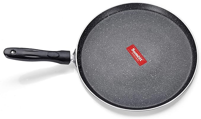 Sumeet Aluminium NonStick Sparkle Induction Dosa Tawa 26.5cm Dia (Black)