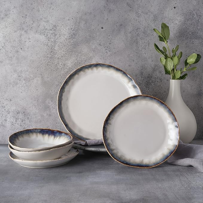 Mikasa Cole Organic Shaped 12 Piece Dinnerware Set Service for 4