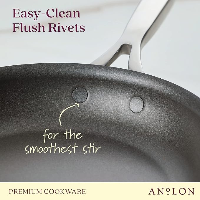 Anolon Ascend Hard Anodized Nonstick Frying Pan/Skillet - Good for All Stovetops (Gas Glass Top Electric &amp Induction) Dishwasher &amp Oven Safe with Stainless Steel Handle10 Inch - Bronze