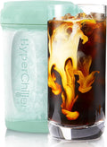 HyperChiller HC2M Patented Iced Coffee/Beverage Cooler NEW IMPROVEDSTRONGER AND MORE DURABLE! Ready in One Minute Reusable for Iced Tea Wine Spirits Alcohol Juice 12.5 Oz Mint Blue