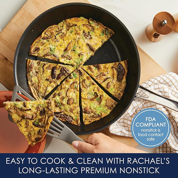 Rachael Ray Cook + Create Hard Anodized Nonstick Frying Pan/Skillet 12.5 Inch - Black