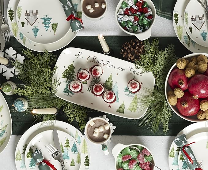 Lenox 885761 Balsam Lane Hors D'Oeuvre Tray Christmas &amp Holiday Hosting