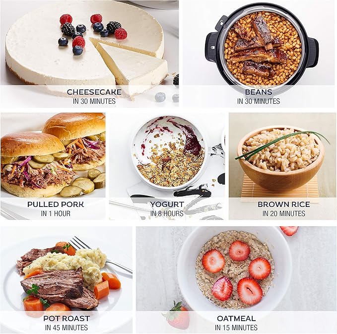 Zavor LUX Edge 8 Quart Programmable Electric Multi-Cooker: Pressure Cooker Slow Cooker Rice Cooker Yogurt Maker Steamer and more - Stainless Steel (ZSELE03)