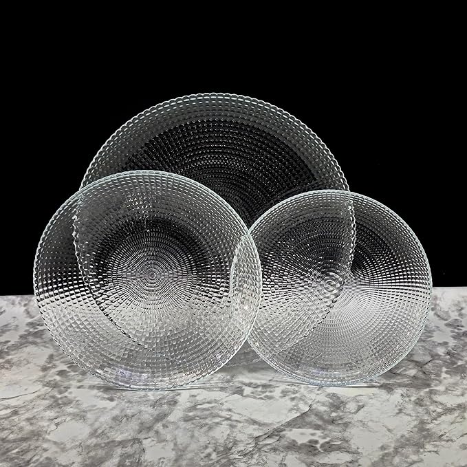 Helios Glass Dinnerware Set Set of 18 pcs Clear