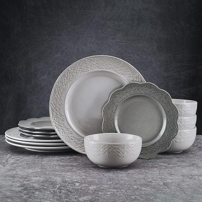 Pfaltzgraff Gia 12 Piece Dinnerware Set Service For 4 Multicolored