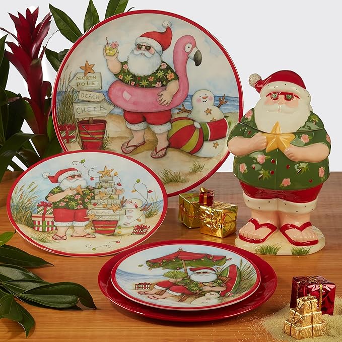 Certified International Santa's Wish Melamine 12 Piece Dinnerware Set Service for 4