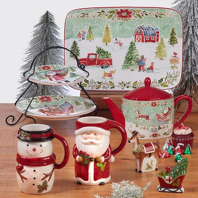 Certified International Joy of Christmas 16 Piece Dinnerware Set Service for 4
