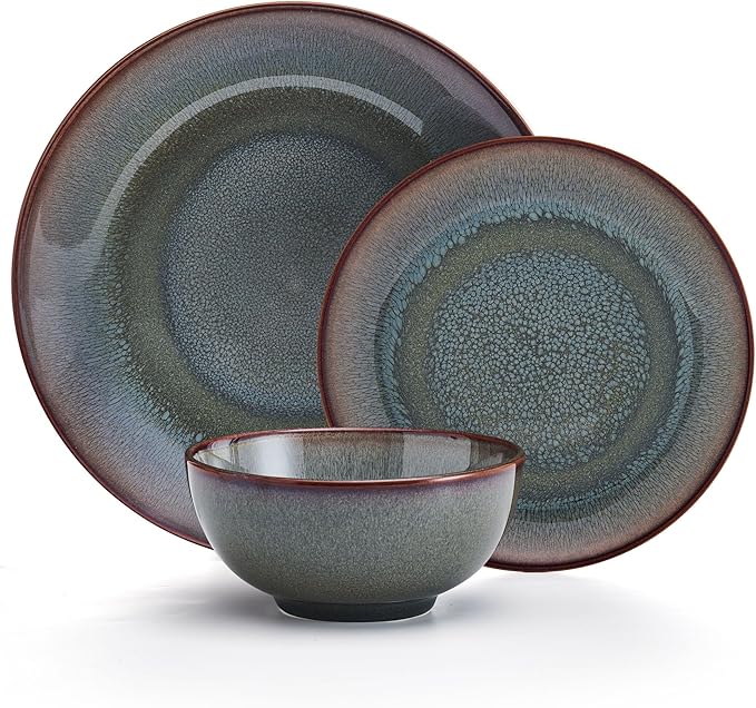 Pfaltzgraff Mackensie 12 Piece Dinnerware Set Service for 4 Multicolored
