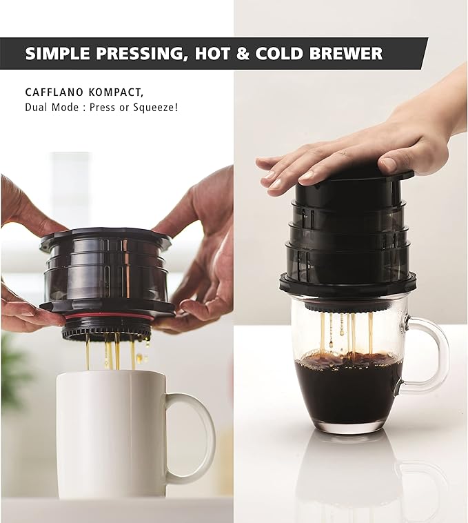 Cafflano Kompact : Portable Coffee Maker French Press Coffee Press Immersion Pour Over Cold Brew Maker
